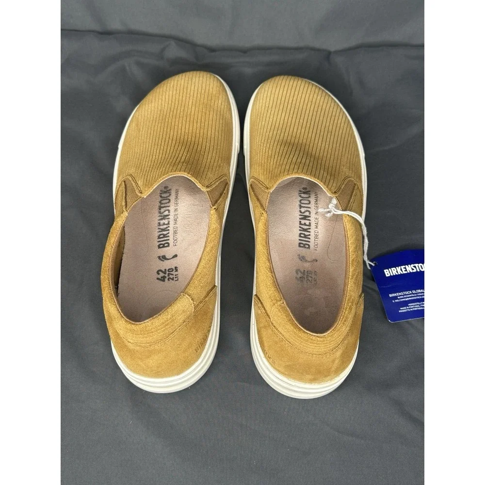 Birkenstock Oswego Low top suede sneaker shoes tan NWOB Women sz 11 Men Sz 9 (42
